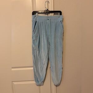 Victoria Secret On Point Luxe Powder Blue pants Velvet size M